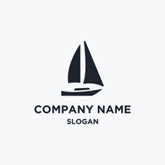 Sailboat logo icon design template vector illustration