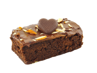 Dark chocolate cake on transparent png