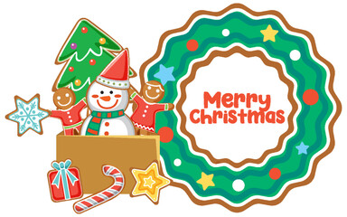 Merry Christmas text banner design