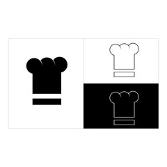 chef hat icon black and white