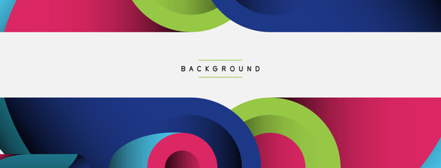 Abstract background. Minimal geometric circles and round style shapes with deep shadow effects. Trendy technology business template for wallpaper banner or background