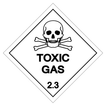 Toxic Gas 2.3 Label Symbol Sign ,Vector Illustration, Isolate On White Background Label .EPS10