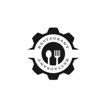 eat restaurant lunch loogo design symbol