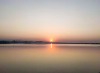 Fototapeta premium Sunrise over a Lake