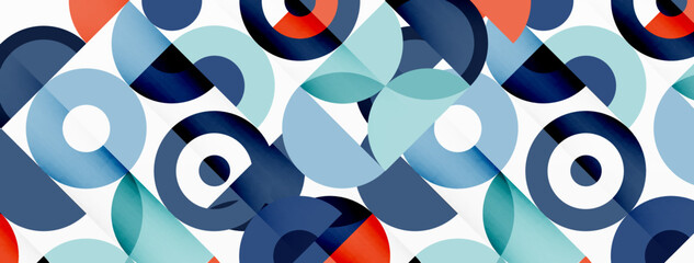 Fototapeta premium Colorful circle abstract background. Template for wallpaper, banner, presentation, background