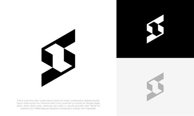 letter S initial logo design vector