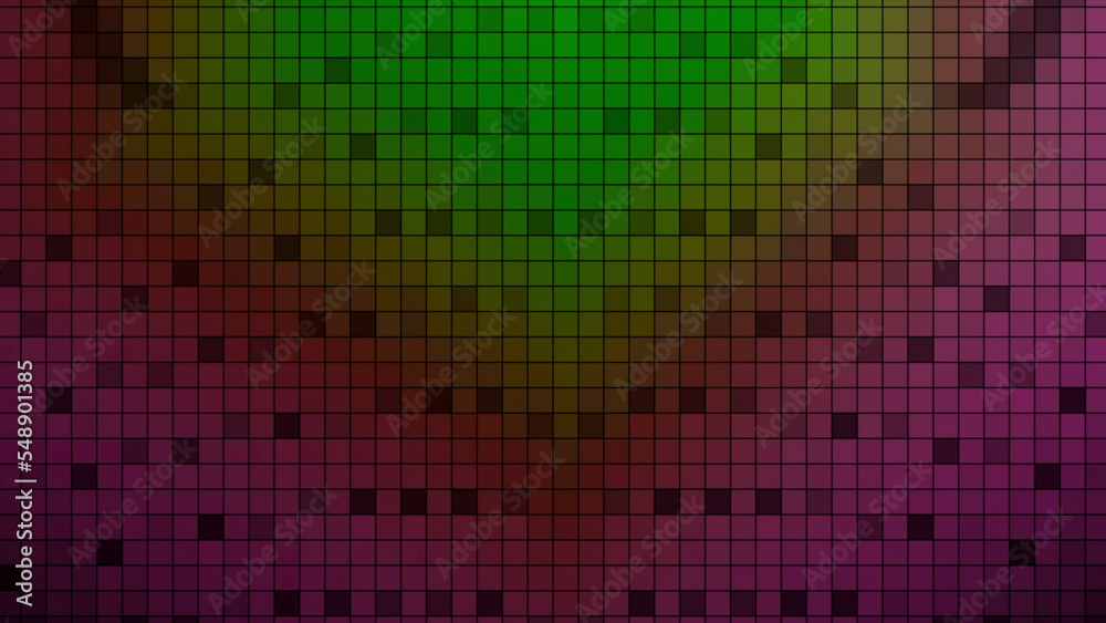 Aufkleber pixel animation pattern with distortions. motion. electronic image made of squares or pixels with di