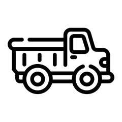 toy truck line icon