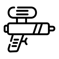 water gun line icon