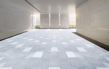Modern architecture unmanned minimalist interior space ground background