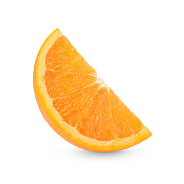 Fresh orange sliced  isolated on transparent background (.PNG)