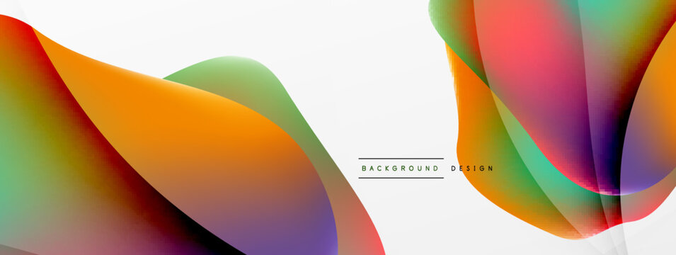 Fluid color abstract background. Liquid gradients, wave pattern. Trendy techno business template for wallpaper, banner, background or landing