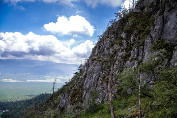 Landscape of footsteps of Jade Dragon Snow Mountain in Yunnan, China