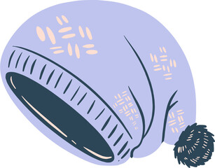 A warm winter beanie illustration