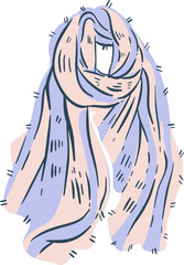 A loose scarf illustration