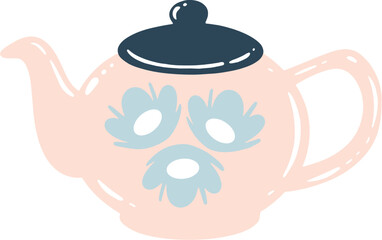 A flowery teapot illustration