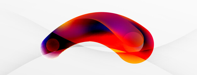 Fluid abstract background. Liquid color gradients composition. Round shapes and circle flowing design for wallpaper, banner, background or landing © antishock