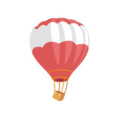 Hot air balloon cartoon illustration. Hot air balloon. Geography concept