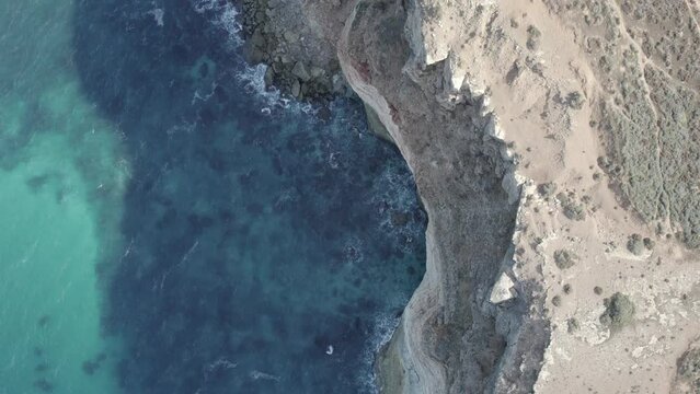 Aerial view of the Bunda Cliffs in Australia