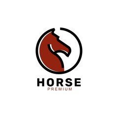 Head Horse Logo Design Premium 