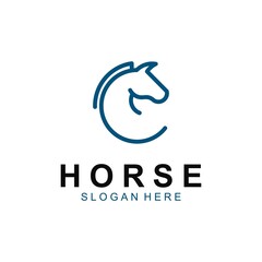 Head Horse Logo Design Premium 