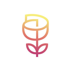 Flower Gradient Logo Design