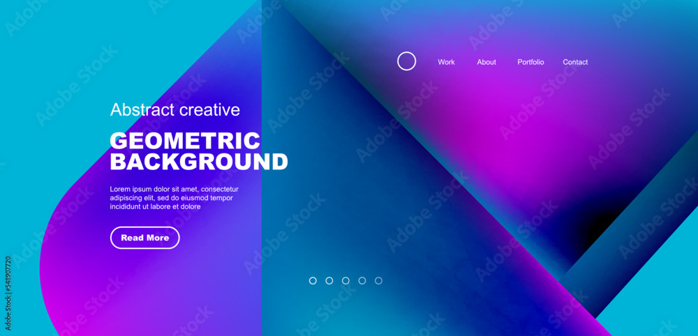 Aufkleber liquid shapes with flowing gradient colors. geometric circle round triangles. vector illustration fo