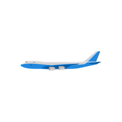 Large cargo airplane in air flat vector illustration. Cartoon drawing of cargo tools isolated on white background. Shipment, delivery service concept
