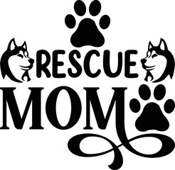 rescue mom dog svg