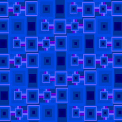 Abstract Blue Backgrounds With Rectangle Cube Pattern