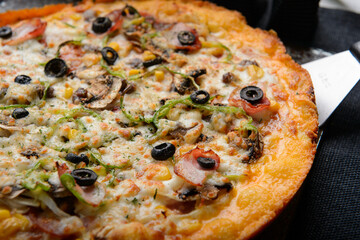 a fresh pizza