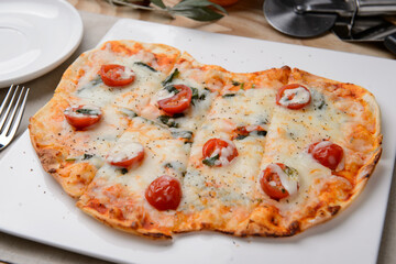 a fresh pizza