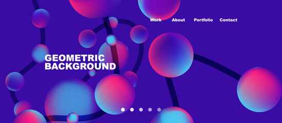 Connected dots geometric landing page background. Vector Illustration For Wallpaper, Banner, Background, Card, Book Illustration, landing page