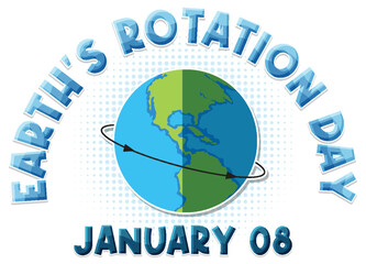 Happy earths rotation day banner design - obrazy, fototapety, plakaty