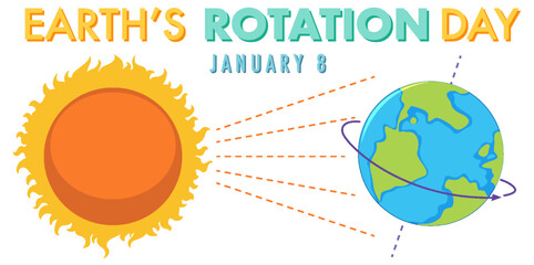 Earth's Rotation Day banner design