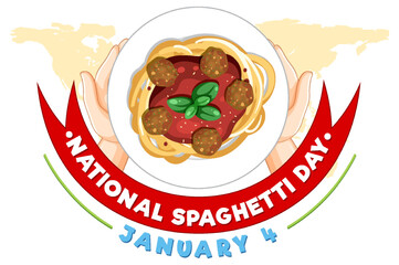 National Spaghetti Day Banner Design