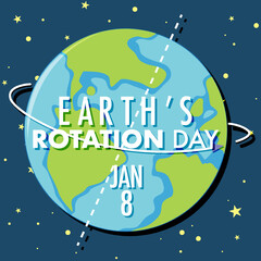 Obraz na płótnie Canvas Earth's Rotation Day banner design