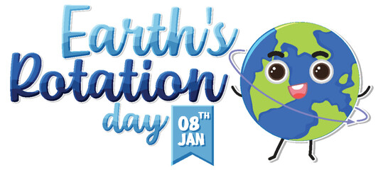 Happy earths rotation day banner design