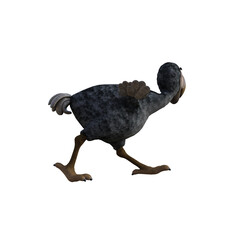 Vulture baby cartoon character on transparent background. PNG file, 3d rendering illustration. © W.S. Coda