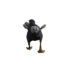 Vulture baby cartoon character on transparent background. PNG file, 3d rendering illustration. © W.S. Coda