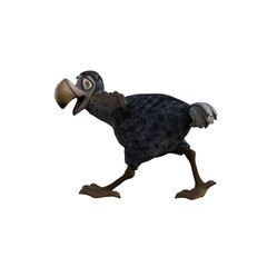 Vulture baby cartoon character on transparent background. PNG file, 3d rendering illustration. © W.S. Coda