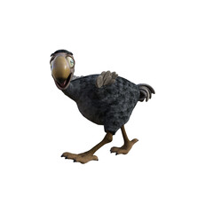 Vulture baby cartoon character on transparent background. PNG file, 3d rendering illustration. © W.S. Coda