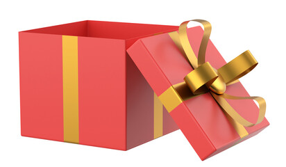 Opened Gift Box. 3D gift box. Open gift box.