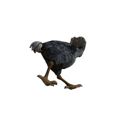Vulture baby cartoon character on transparent background. PNG file, 3d rendering illustration. © W.S. Coda