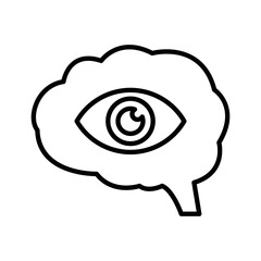 Mind reading icon vector graphic illustration