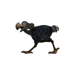 Vulture baby cartoon character on transparent background. PNG file, 3d rendering illustration. © W.S. Coda