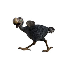 Vulture baby cartoon character on transparent background. PNG file, 3d rendering illustration. © W.S. Coda