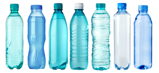 plastic bottle of water isolated