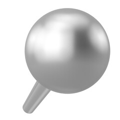 Push pin. Drawing pin. 3D pin.