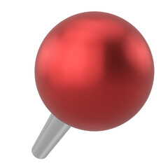 Push pin. Drawing pin. 3D pin.